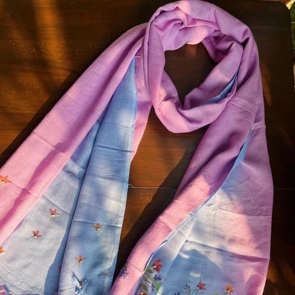 Soft handmade scarf with artistic design from Ekeha scarves collection